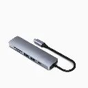 Hub USB C 6 en 1 avec interface PD-USB et vidéo.webp