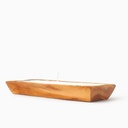 Olive wood candle