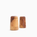 Olive wood salt and pepper set 