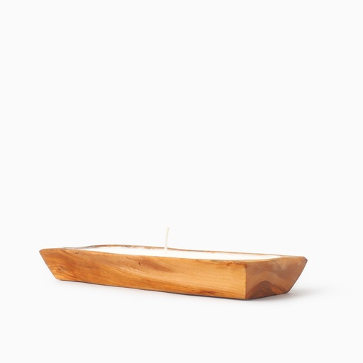 Olive wood candle