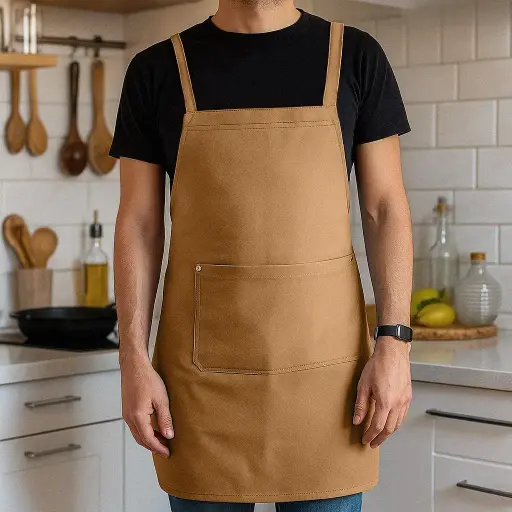 Canvas kitchen apron 