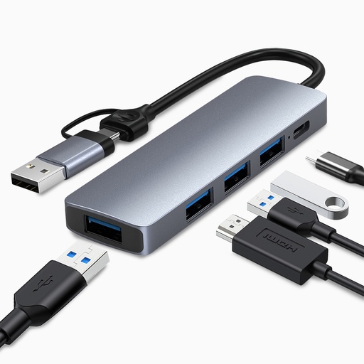 4-in-1 USB-C/USB-A Hub Docking Station